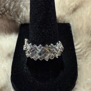 “Soft Reflections” Bomb Party Rhodium Plating Lemon Cubic Zirconia Ring Size 8